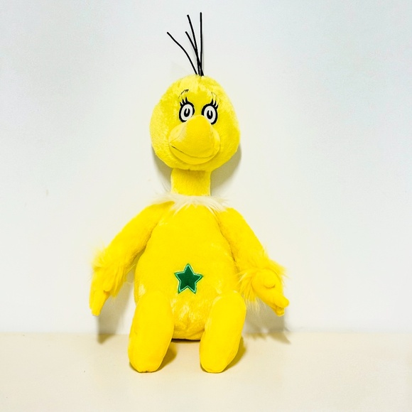 2/$6 3/$8 stuffies | Plush Sneech Dr. Seuss Yellow Bird with Green Star - Picture 1 of 5